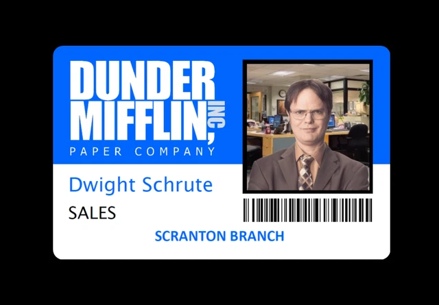 the-office-american-dunder-mifflin-novelty-fake-id-card-prop-dwight-schrute-4-99-picclick-uk