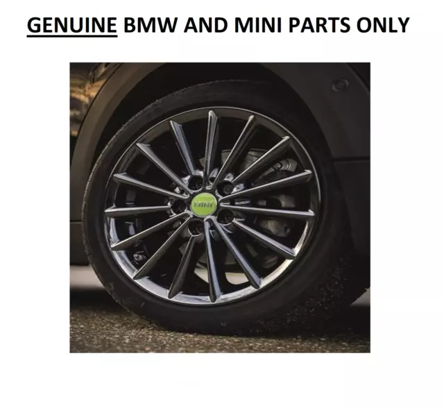 GENUINE MINI Hub Caps.  36132354150. Apple Green.    SET OF 4.  R54, R55 R56 26C