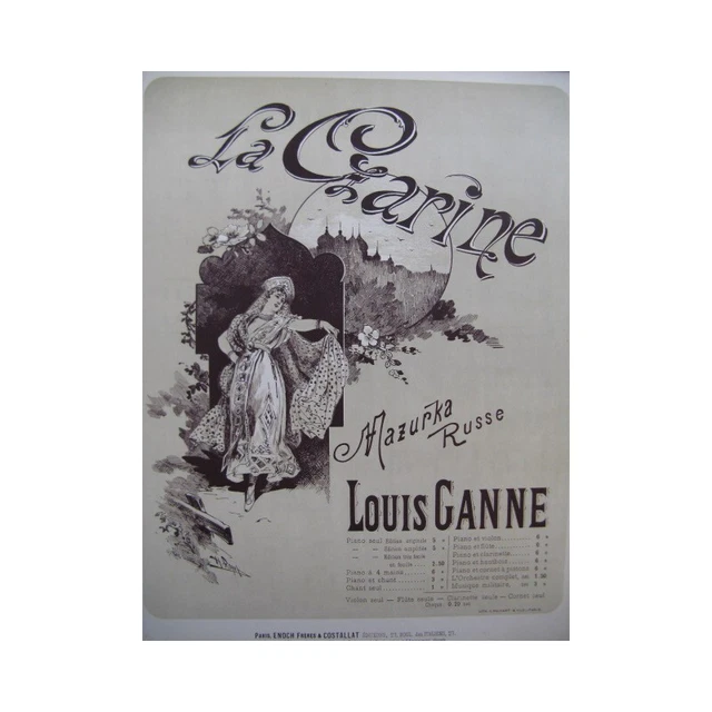 GANNE Louis La Czarine Piano ca1890