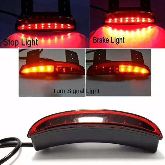 Motorcycle LED Tail Brake Stop Turn Signal Running Lights for Cafe Racer Bobber