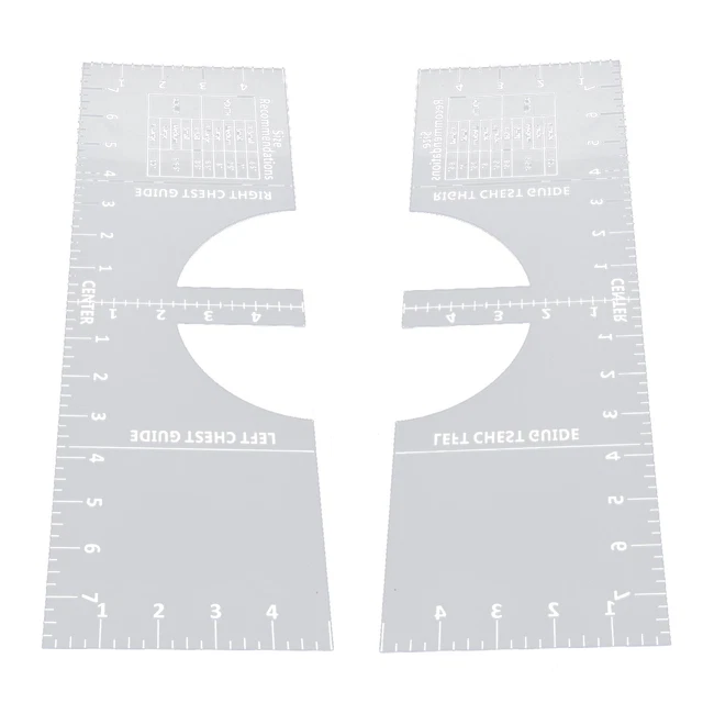 Guide De Règle De T-shirt Pour Placement Et Mesure Du Vinyle, Motifs Centraux, Outil D