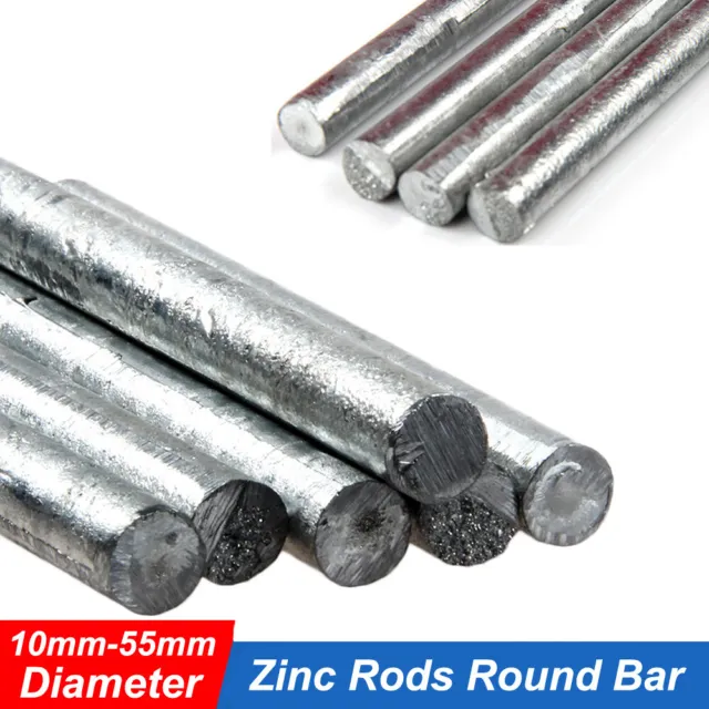 Zinc rods round Ø10 mm-55 mm round material round bar zin round rod 100 mm 300 mm