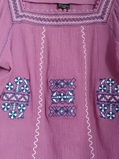 MILADYS PURPLE EMBROIDERED Tunic Top Size 14 $9.93 - PicClick