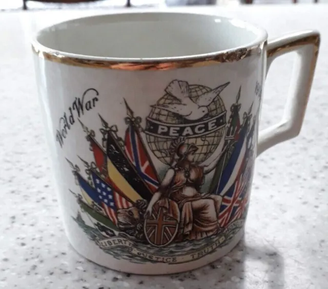 WWI Armistice Peace Commemorative Mug 1919