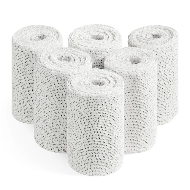 6x Venda de yeso para modelado vendaje para hacer moldes vendas de 10 x 300 CM