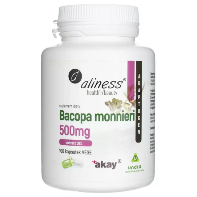 Aliness Bacopa monnieri extrait 50% 500 mg, 100 capsules