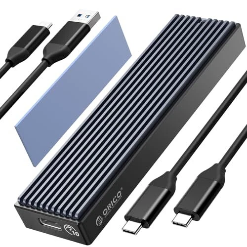 ORICO Boîtier SSD M.2 NVMe SATA Adaptateur USB3.2 Gen2 10Gbps PCI-E NVMe M-Ke...