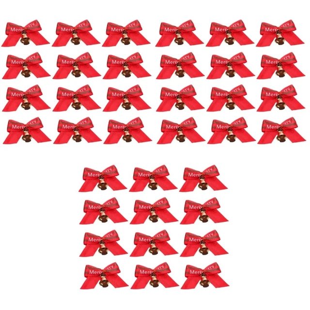 60 piezas arco de Navidad arcos de vacaciones arcos rojos corbata