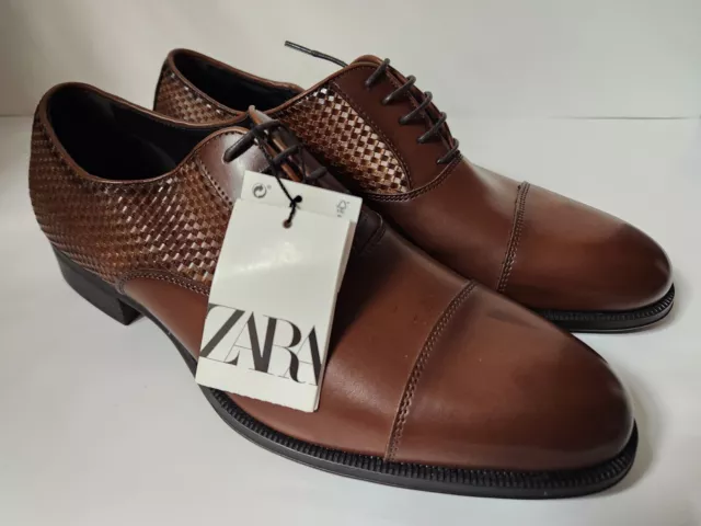 PAIR OF ZARA Men’s Brown Dress Shoes: Size 10 – New with Tags $22.99 ...