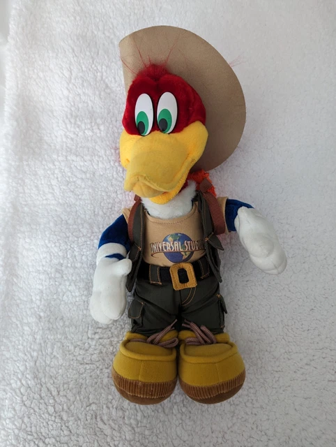 WOODY WOODPECKER, UNIVERSAL Studios Soft Toy Plush 14" Tall Vintage