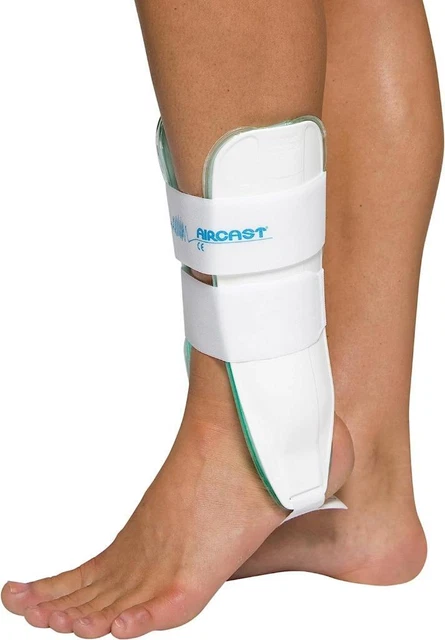 Soporte para tobillo Aircast estándar pie izquierdo grande blanco 02AL