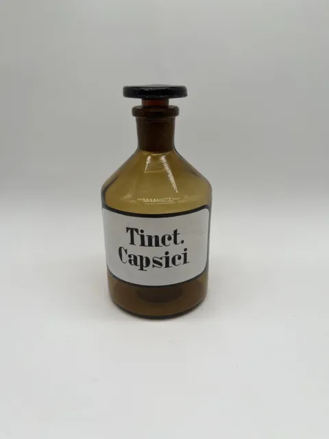 Apotheken Glas Tinct. Capsici 250ml Vintage Flasche