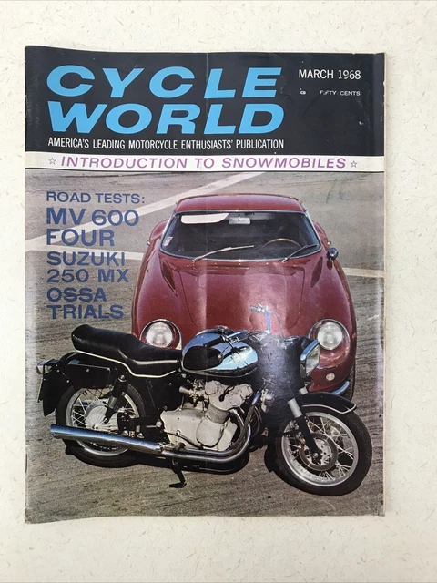 Vintage Motorcycle Magazine 1968 March Cycle World Honda Harley Norton Kawasaki