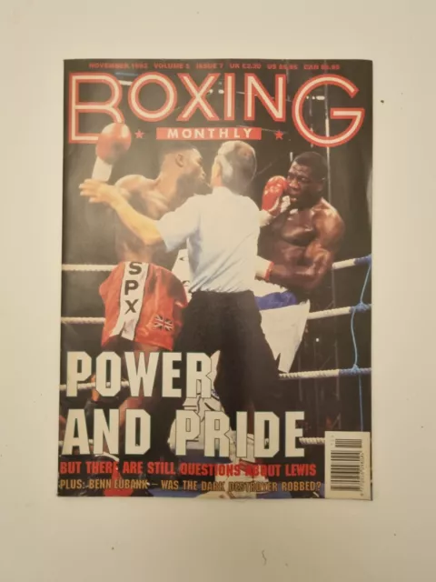 Boxing Monthly Lennox Lewis / Frank Bruno - November 1993 Vol. 5 Issue 7