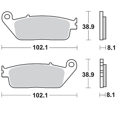 PINZA FRENO MOTO-Master Roadpro CERAMIC PER AEON COBRA 2009 posteriori 