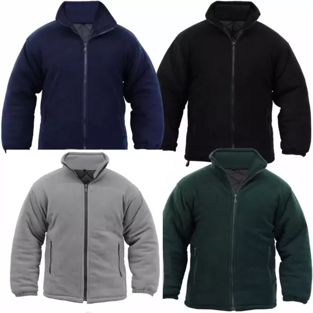 Mens Extra Thick Fleece Heavy Duty Work Jacket Padded Warm Winter Coat