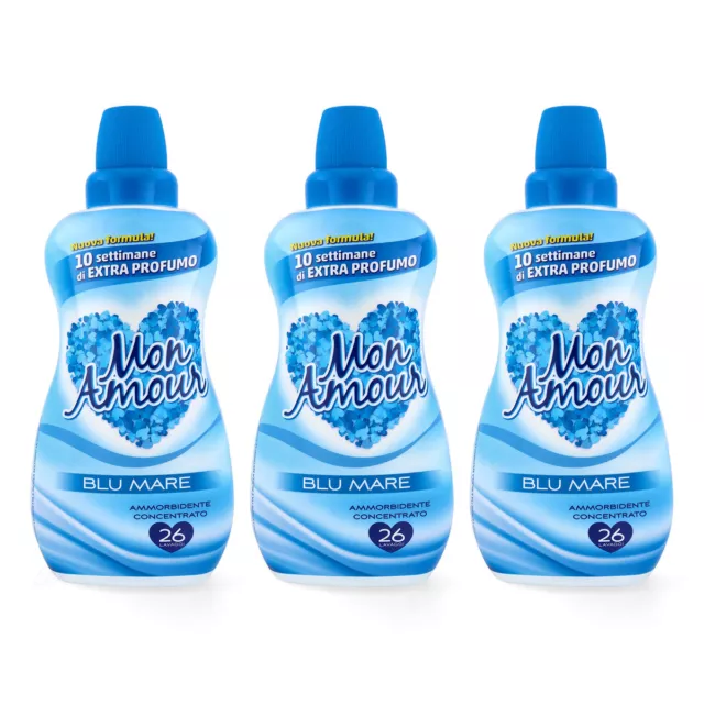 Paglieri Felce Azzurra MON AMOUR blu mare Weichspüler 3x 650ml