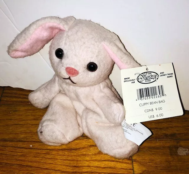 Vintage Disney Store Cuppy Bunny Rabbit Parent Trap Mini Bean Bag Plush Doll NWT