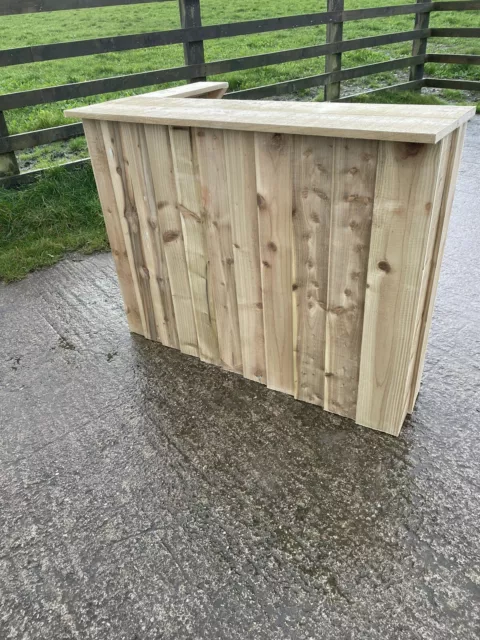 L Shaped Garden Bar Made From Fully Treated Timber Delivery Available