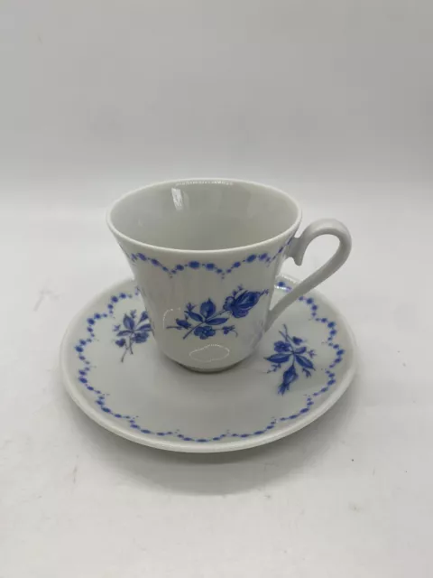 Alka-Kunst Alboth Kaiser Bavaria Porcelain China Tea Cup & Saucer Blue Floral 3