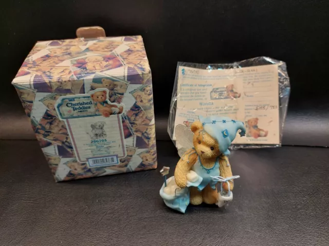 2000 Cherished Teddies 786705 Wanda Girl Dressed As Tooth Fairy Bear Figurine