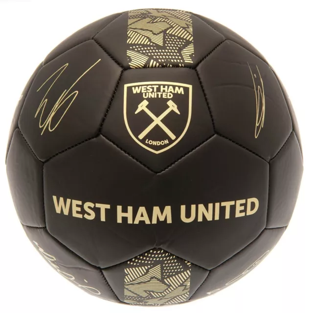 West Ham United FC Gold Phantom Signature Football Size 5 Official Merchandise
