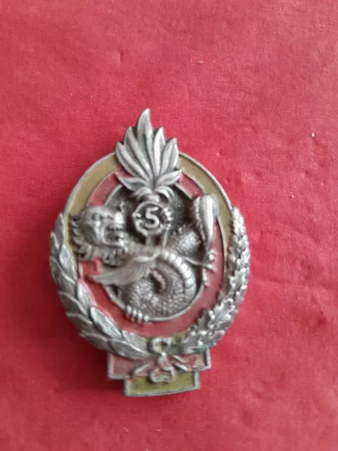 insigne militaire legion étrangère 5 REI Drago 25 rue beranger peint