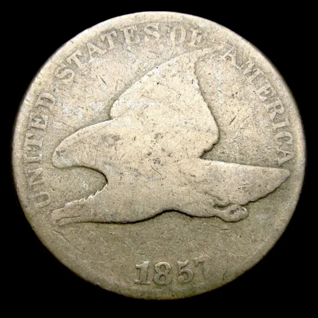 1857 Flying Eagle Cent Penny ---- Nice Details Coin ---- #UU056