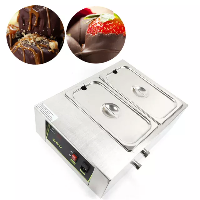 Chocolate Melting Machine Commercial Electric Tempering Melter 10kg/2Melting Pot