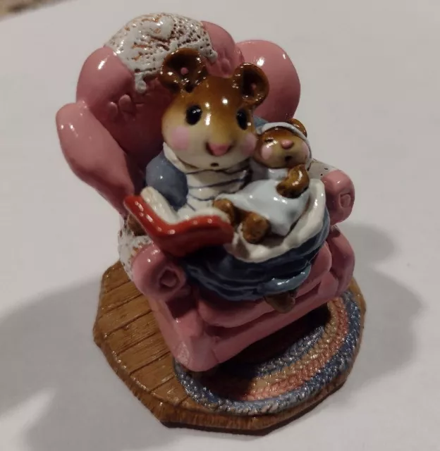 Annette Petersen 1982 M-066, Babysitter Mouse, Wee Forest Folk Pink Chair Annette Petersen 1982 M-066, Babysitter Mouse, Wee Forest Folk Pink Chair