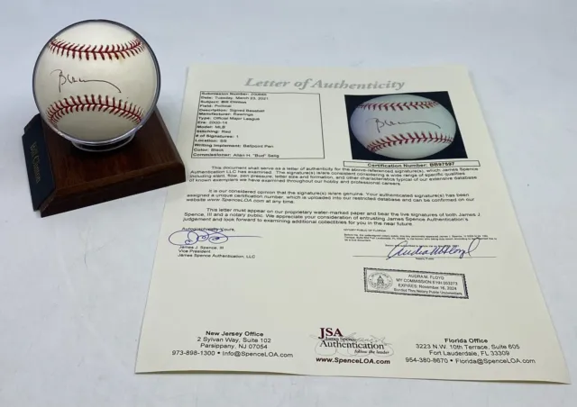 Bill Clinton President POTUS Signed OML Baseball AUTO JSA LOA