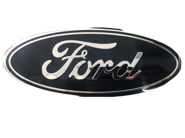 Ford Logo Emblem Genuine Ford Blue &amp; Chrome 9-Inch Oval Emblem For 2004-2016 F150 Front Grille Or Tailgate 1995 Ford F150 Grill Emblem