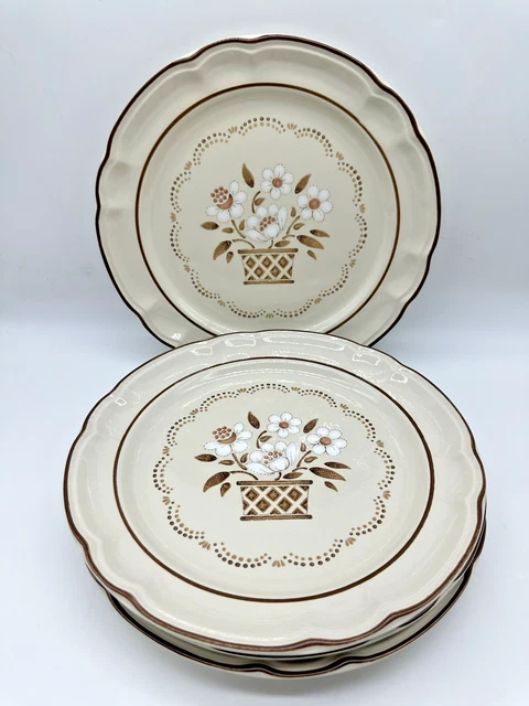 VINTAGE CUMBERLAND Mayblossom Dinner Plates Stoneware Japan - Main Image