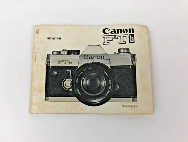Canon FTb 35mm Camera Instructions Manual English Guide Book