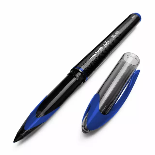 UniBall Air Micro 0.5MM Fine Roller Pen - Juego de tinta negra, azul y roja 3