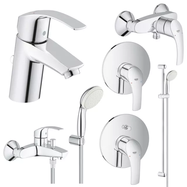 Grohe Eurosmart und Tempesta Bad Armaturen Sets, Waschtisch, Brause Wanne Dusche