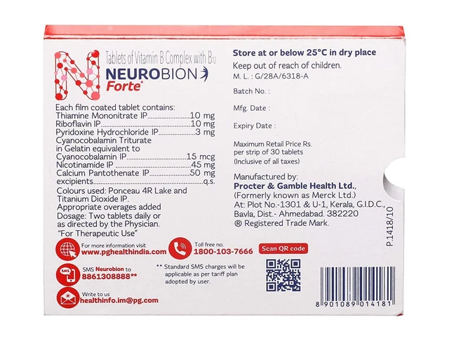 NEUROBION FORTE 30 Tablets Vitamin B Complex With B12 (FREE SHIPPING ...