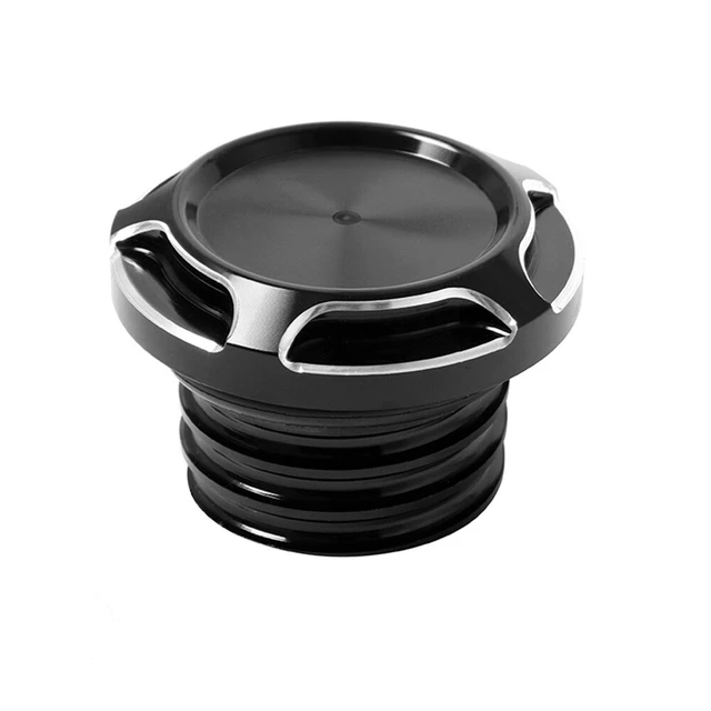 Motorcycle Black CNC Gas Cap Fuel Tank Cover For Harley Dyna Low Rider Fatboy