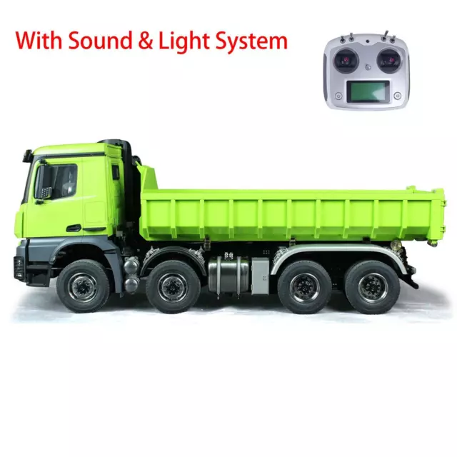 1/14 Hydraulic Radio Control Full Dump Truck 8x8 Metal RC Dumper Tipper Car