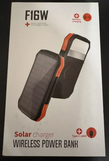 16000mah Solar Wireless Charger Solar Power Bank USB C External Battery Charger