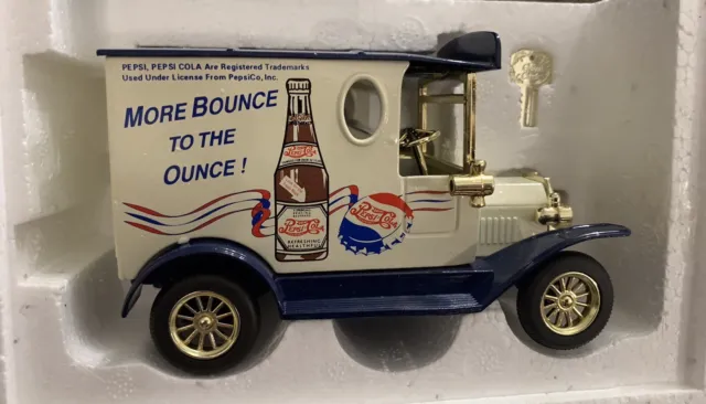Pepsi-Cola Die Cast Delivery Truck Coin Bank  With Key, More Bounce To The Ounce