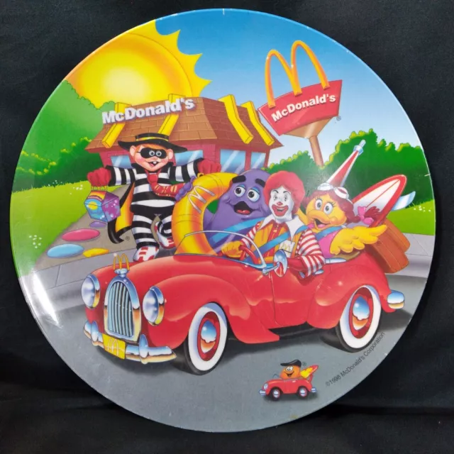 McDonalds Plate 1998 Ronald, Hamburglar Grimace Melamine Collector Plate Vintage