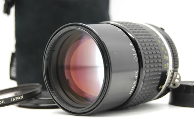 [N Mint Avec / Pochette] Nikon Ai-S Ais Nikkor 135mm F/2.8 Téléphoto Mf Verre De