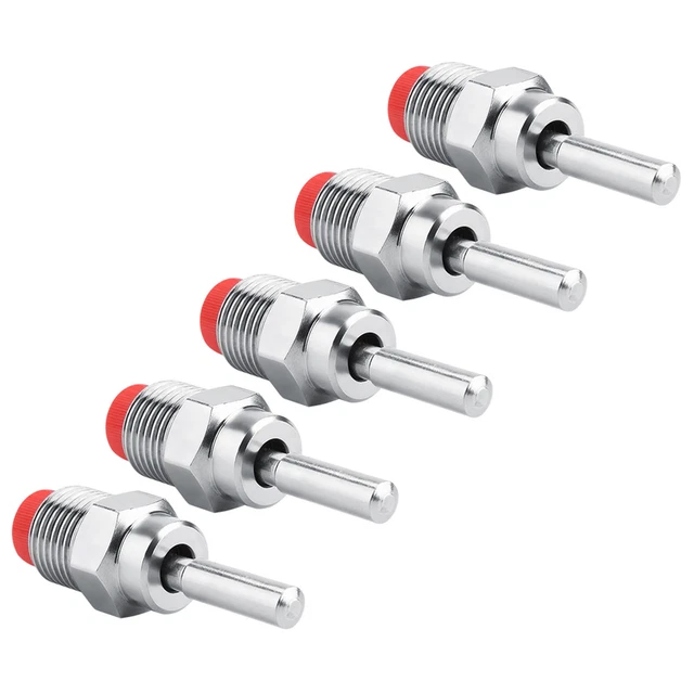 5pcs Stainless Steel Copper Cap Automatic Pig Nipple Drinker Waterer Red Cap Dgd