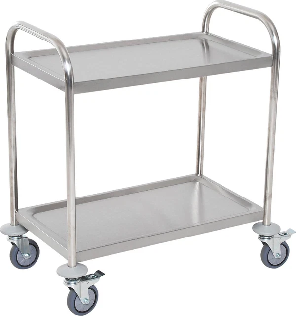 Carrello Portavivande DecHome In Legno - 3 Cassetti E Mensola, Ruote Con Freni, 60x50x84.5cm - Foto 7