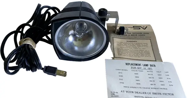 Vintage Working Bell & Howell Spot & Flood Light Camera /Tripod Attachment 41410