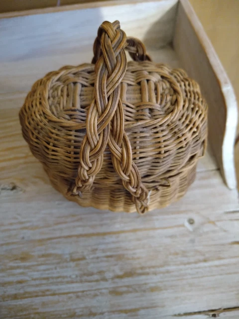 Panier En Osier Pour Poupée Ancienne – Jumeau, Steiner, Bru – Vintage