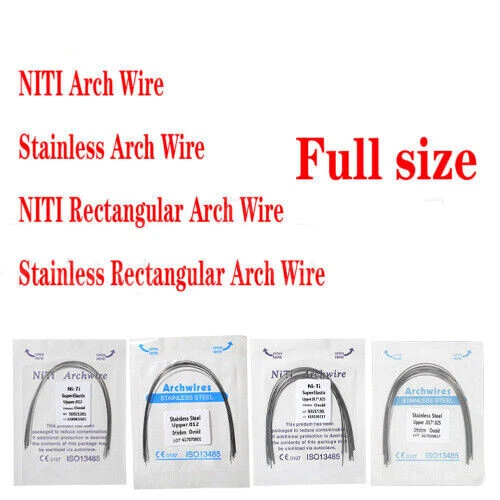 Lot De 100 Arcs Orthodontiques Rectangulaires Niti Super élastiques - Pour Traitement De Redressement Dentaire