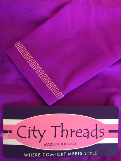 City Threads Girls Long Sleeve Rash Guard SPF50  Purple Sun Swim Tee Shirt USA 2