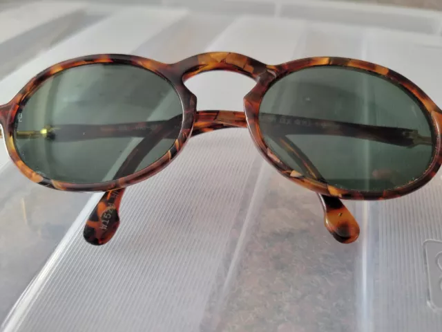 Vintage Ray Ban Gatsby Deluxe DLX 1 Oval Amber Gold  W1524  Sunglasses